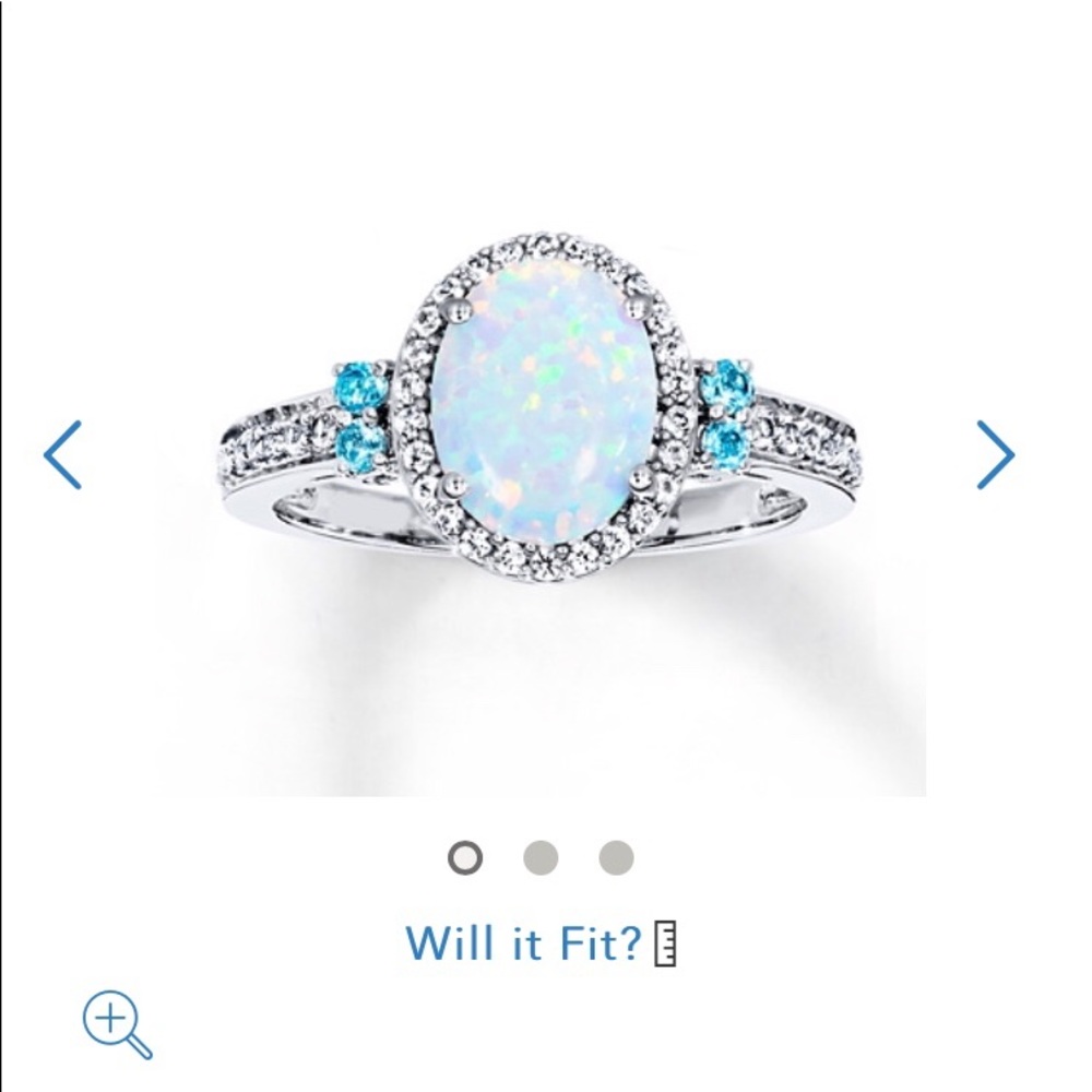 Opal & Sapphire Ring With Topaz Sterling Silver